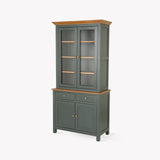 Garden Trading Walcote Glass Display Cabinet – Forest Green