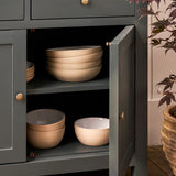 Garden Trading Walcote Glass Display Cabinet – Forest Green