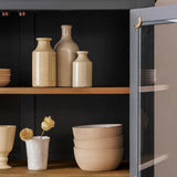 Garden Trading Walcote Glass Display Cabinet – Forest Green