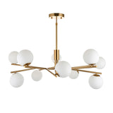 Garrett 10 Light Pendant Light - Brushed Aged Brass