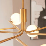 Garrett 10 Light Pendant Light - Brushed Aged Brass