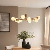 Garrett 10 Light Pendant Light - Brushed Aged Brass