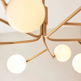 Garrett 10 Light Pendant Light - Brushed Aged Brass