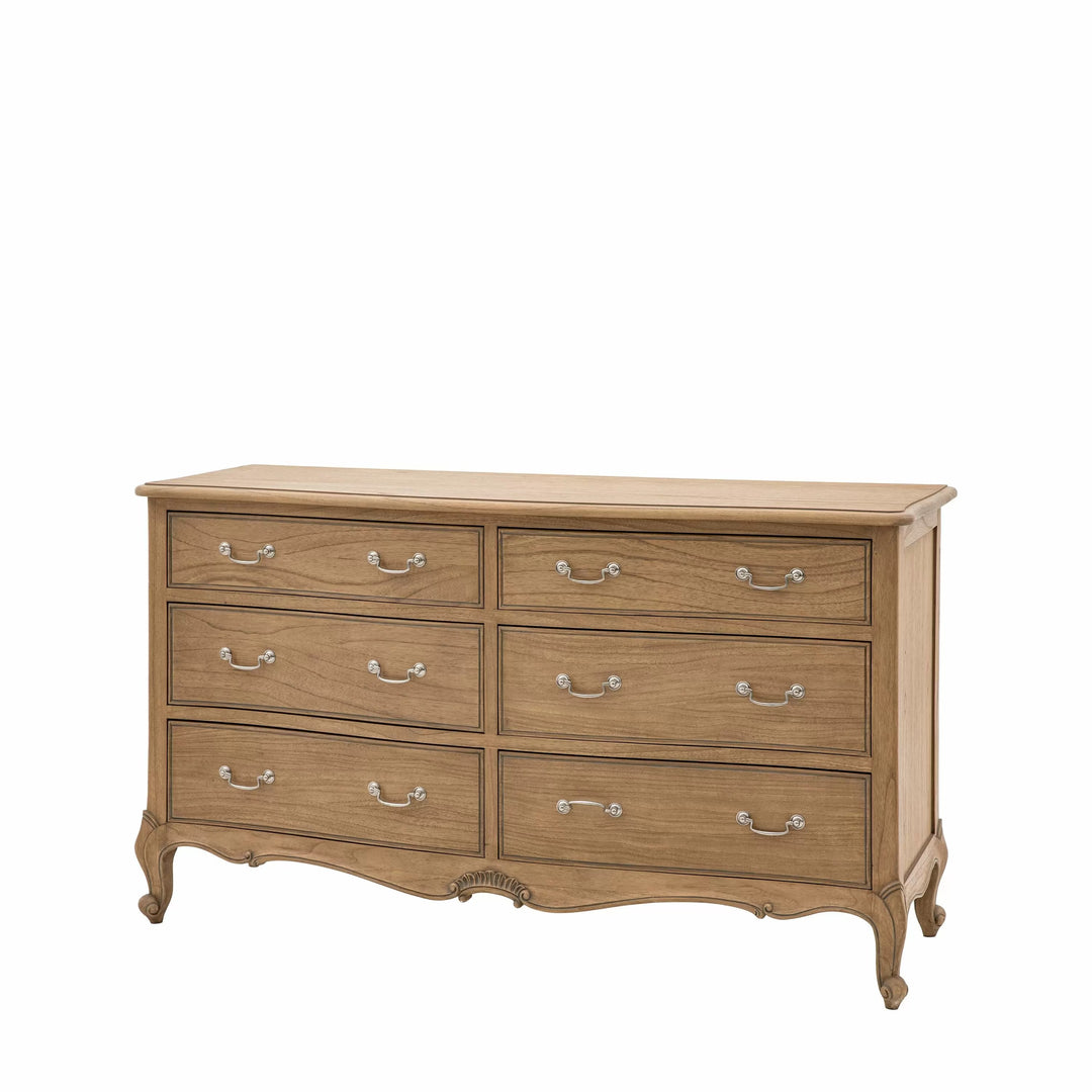 Genevieve 6 Drawer Chest – Weathered Finish