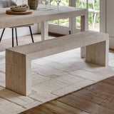 Girisha Dining Bench – Whitewash