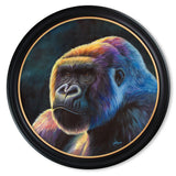 Gorilla Print 'Power' by Amy Ansell - Oxford Round Frame