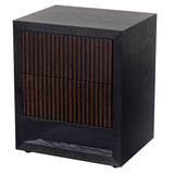 RV Astley Marans 2 Drawer Side Table – Chocolate