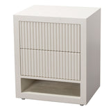 RV Astley Marans 2 Drawer Side Table – White