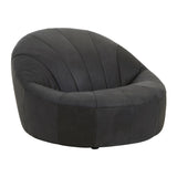 Hackney Cocoon Lounge Chair – Antique Black Leather