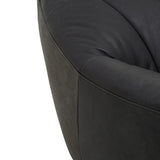 Hackney Cocoon Lounge Chair – Antique Black Leather