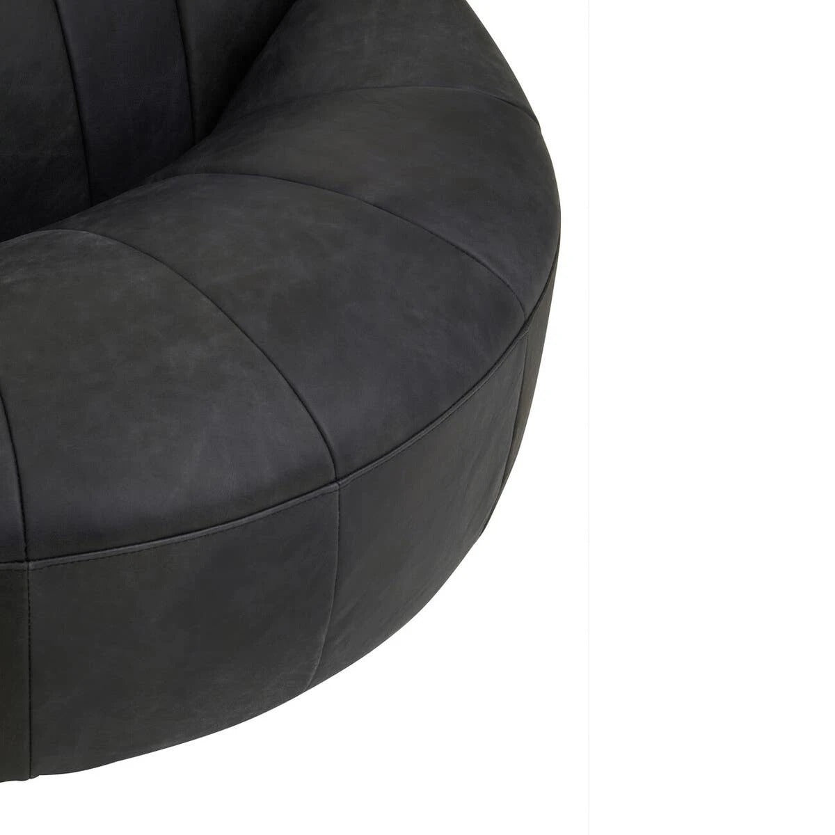 Hackney Cocoon Lounge Chair – Antique Black Leather