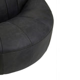 Hackney Cocoon Lounge Chair – Antique Black Leather