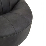 Hackney Cocoon Lounge Chair – Antique Black Leather