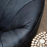 Hackney Cocoon Lounge Chair – Antique Black Leather