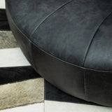 Hackney Cocoon Lounge Chair – Antique Black Leather