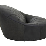 Hackney Cocoon Lounge Chair – Antique Black Leather