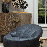 Hackney Cocoon Lounge Chair – Antique Black Leather