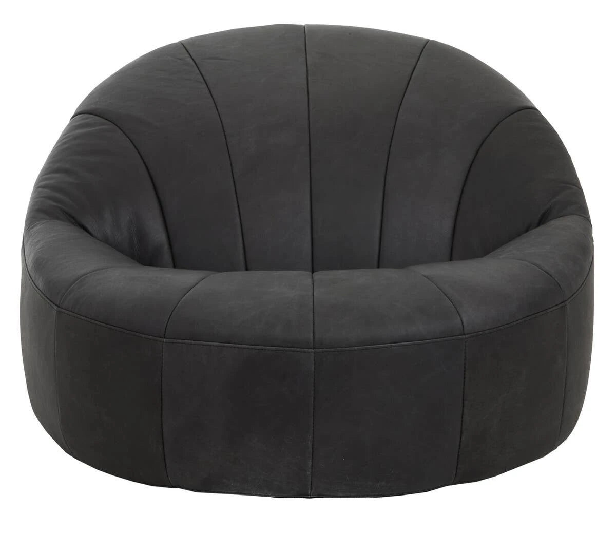 Hackney Cocoon Lounge Chair – Antique Black Leather