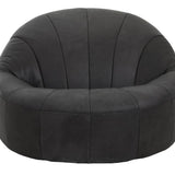 Hackney Cocoon Lounge Chair – Antique Black Leather