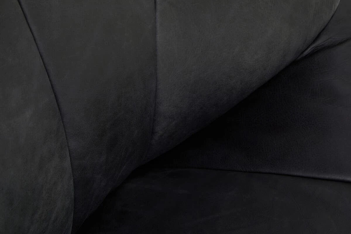 Hackney Cocoon Lounge Chair – Antique Black Leather