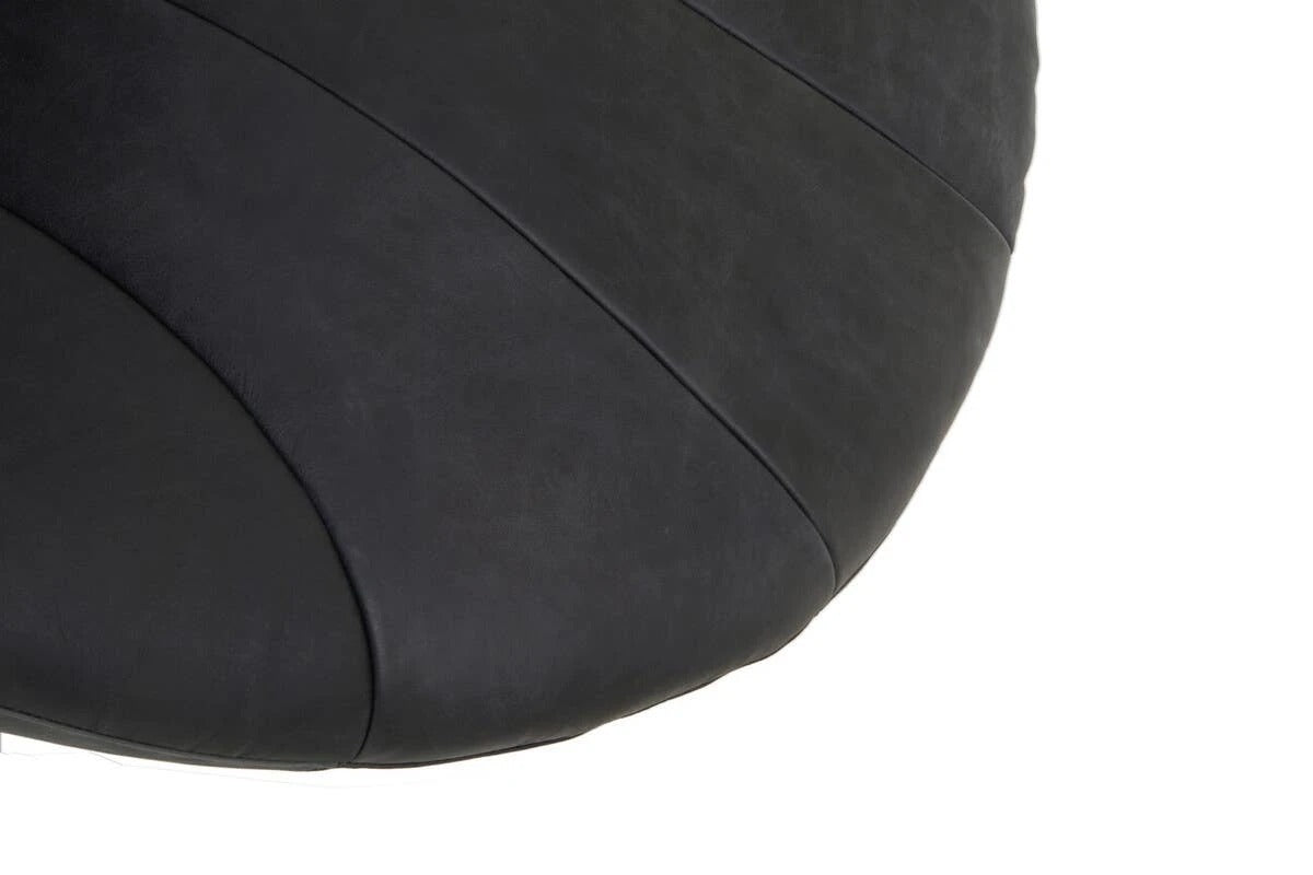 Hackney Cocoon Lounge Chair – Antique Black Leather
