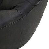 Hackney Cocoon Lounge Chair – Antique Black Leather