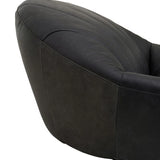 Hackney Cocoon Lounge Chair – Antique Black Leather