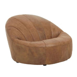 Hackney Cocoon Lounge Chair – Light Brown Leather