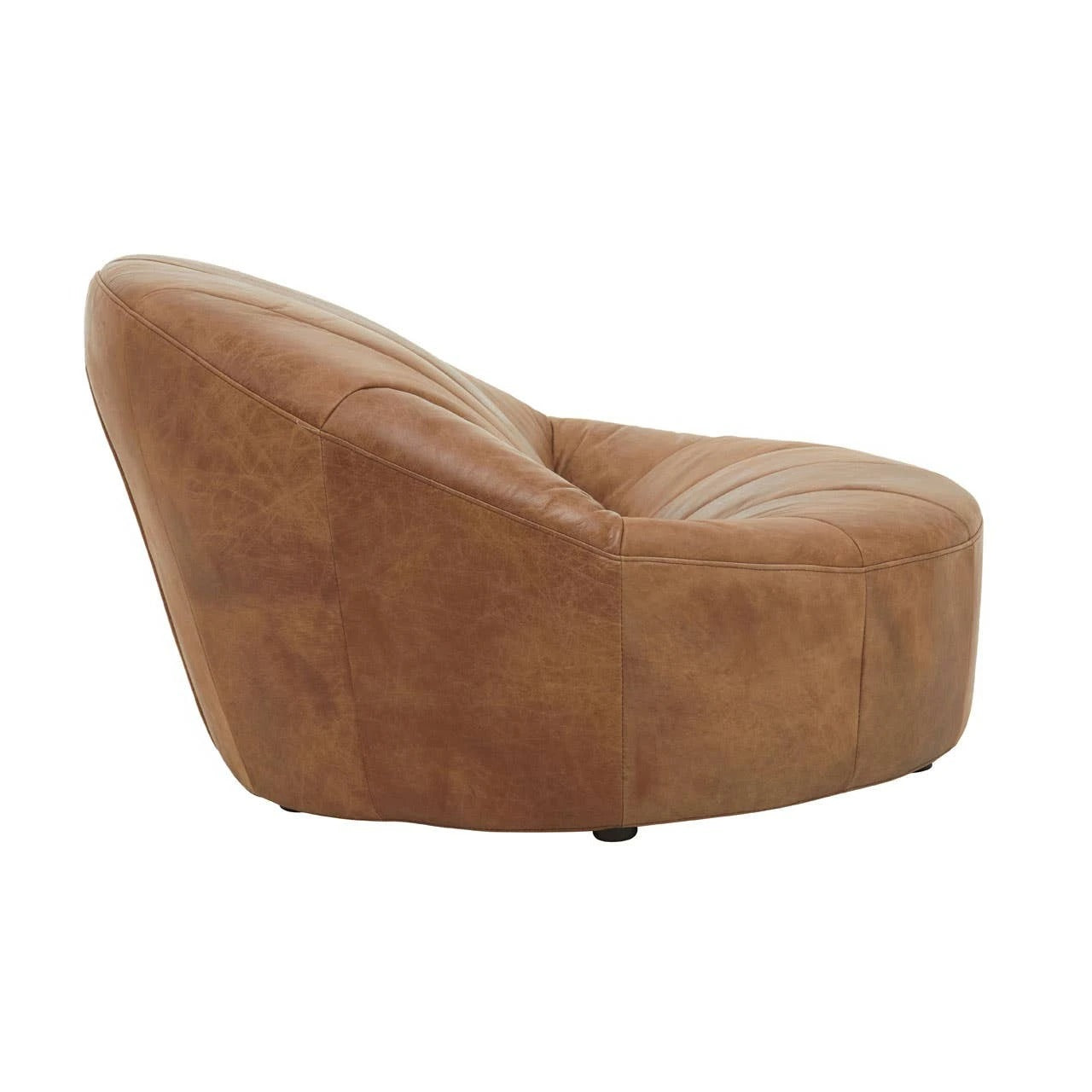 Hackney Cocoon Lounge Chair – Light Brown Leather