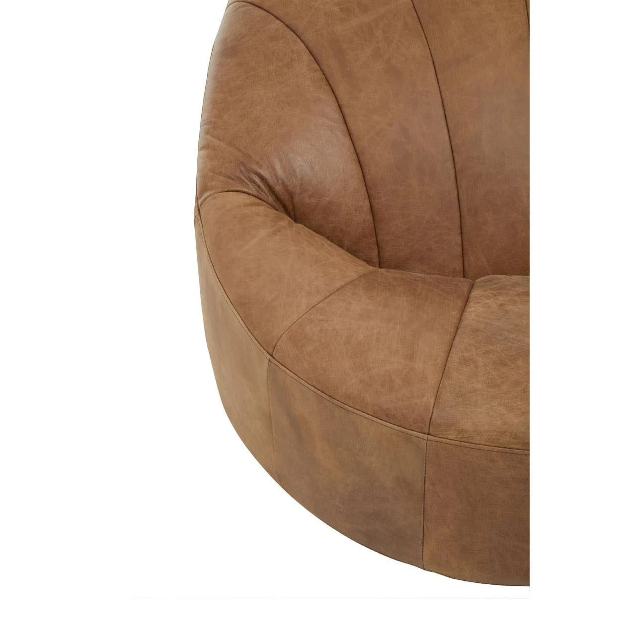 Hackney Cocoon Lounge Chair – Light Brown Leather