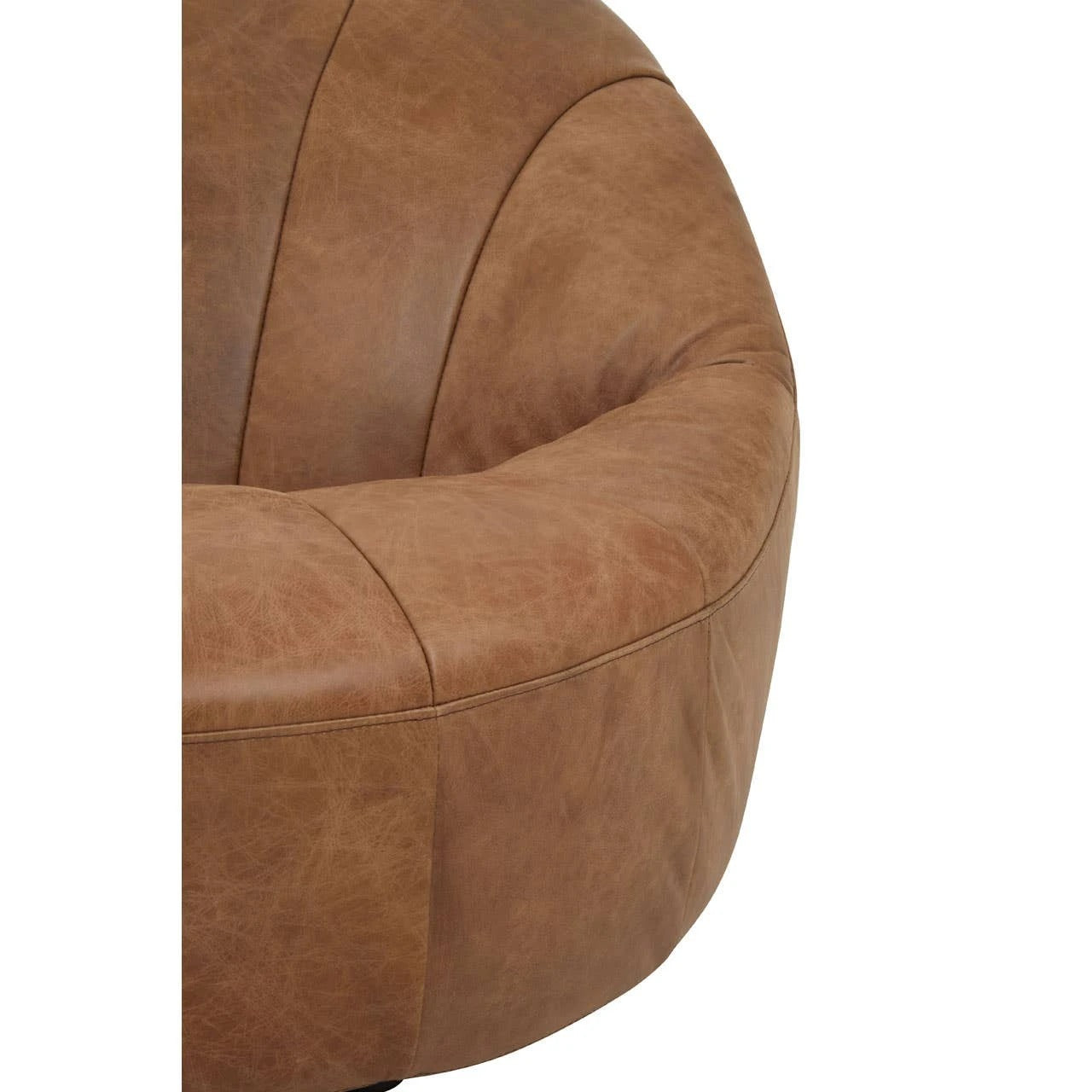 Hackney Cocoon Lounge Chair – Light Brown Leather