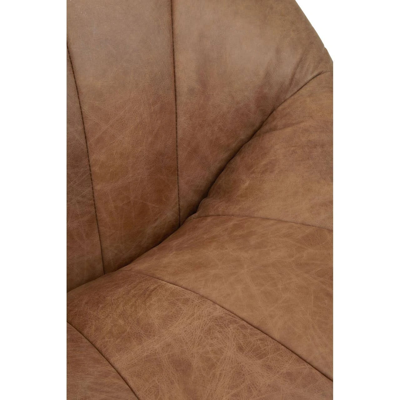 Hackney Cocoon Lounge Chair – Light Brown Leather