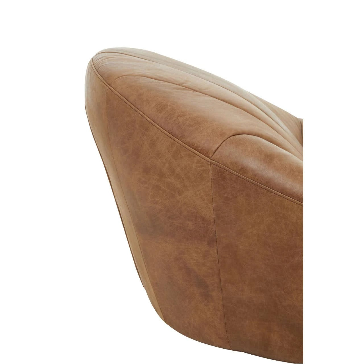 Hackney Cocoon Lounge Chair – Light Brown Leather