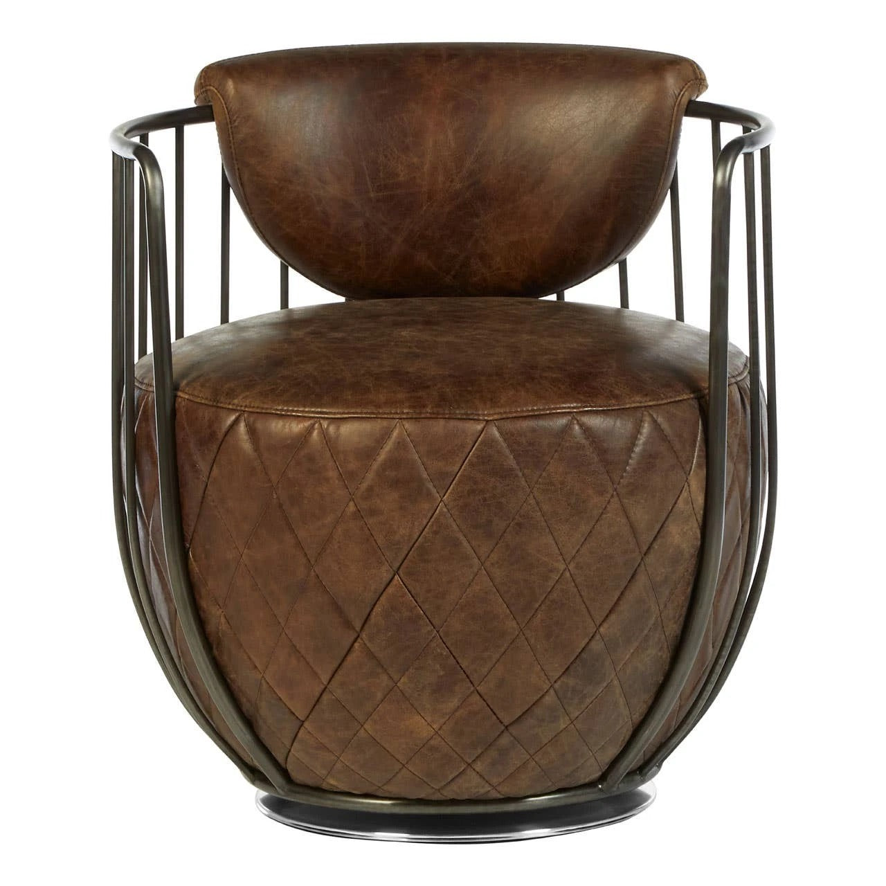 Hackney Swivel Chair – Brown
