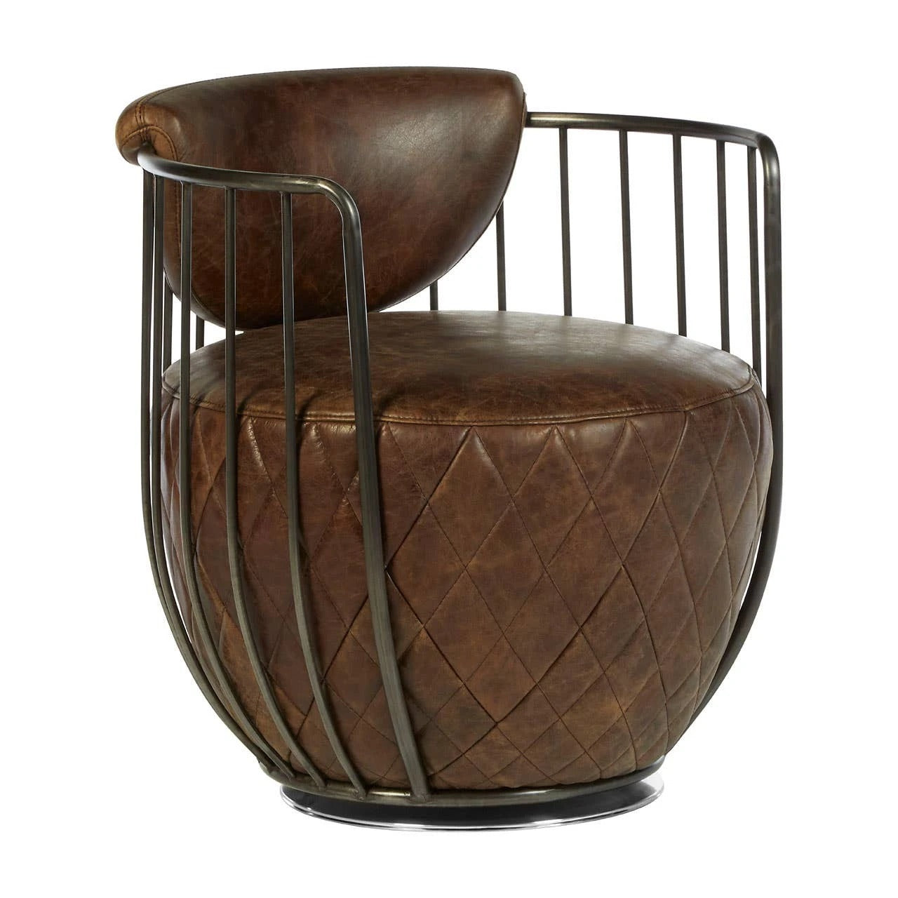 Hackney Swivel Chair – Brown