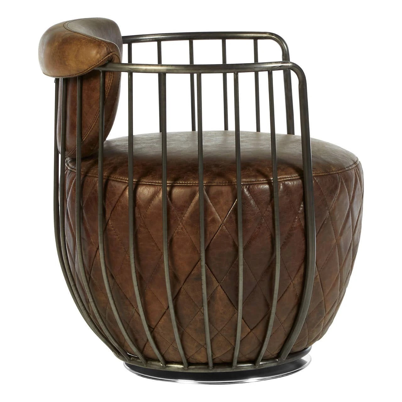 Hackney Swivel Chair – Brown