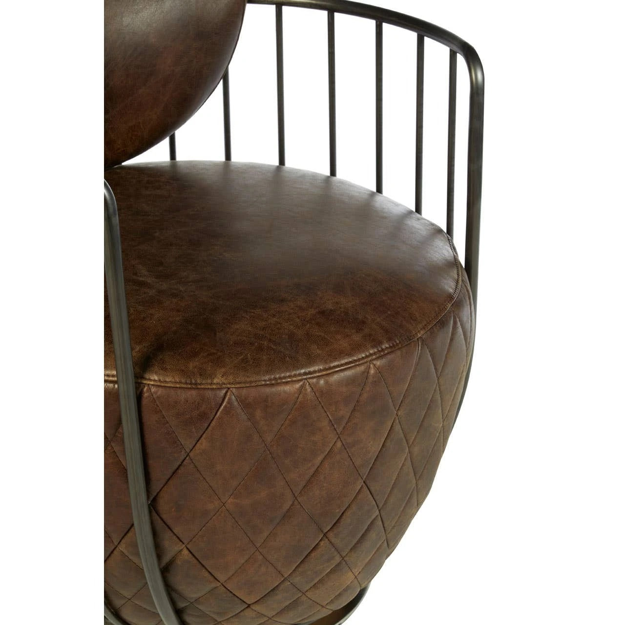 Hackney Swivel Chair – Brown