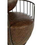 Hackney Swivel Chair – Brown
