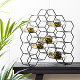 Light & Living Salbris Wine Rack in Matt Black – Large