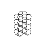 Light & Living Salbris Wine Rack in Matt Black – Small