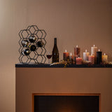 Light & Living Salbris Wine Rack in Matt Black – Small