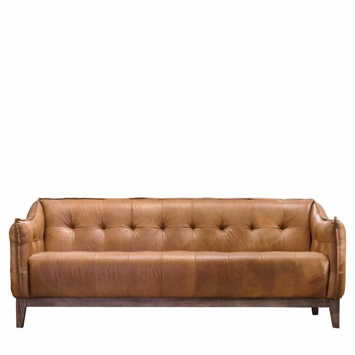 Henderson Button-back Sofa – Brown Leather