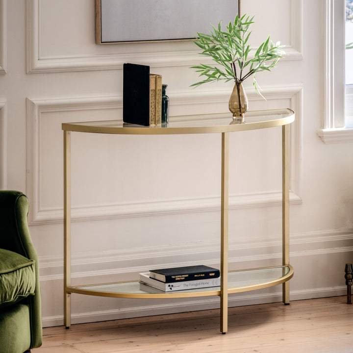 Hensley Console Table – Champagne Gold