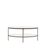 Hensley Oval Coffee Table – Aged Bronze
