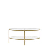 Hensley Oval Coffee Table – Champagne Gold