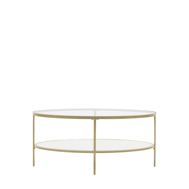 Hensley Oval Coffee Table – Champagne Gold