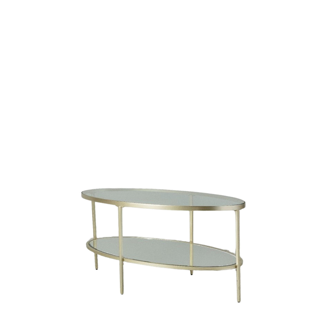 Hensley Oval Coffee Table – Champagne Gold