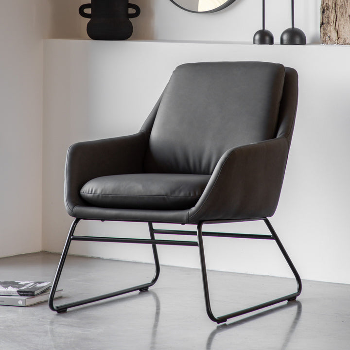 Hicks Lounge Chair – Charcoal