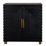 Hill Interiors Lennox 2 Door Sideboard - Black - Small