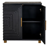 Hill Interiors Lennox 2 Door Sideboard - Black - Small